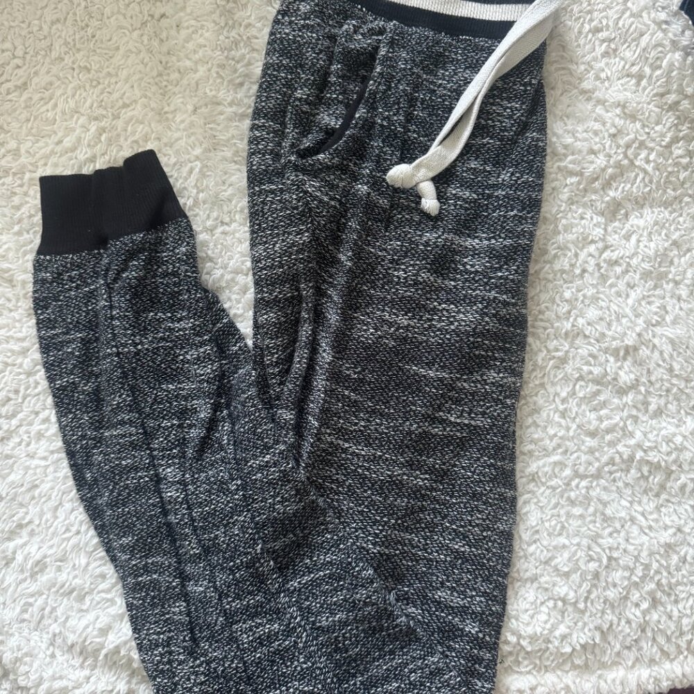 Black, White, and Grey Sweatpants Jogger-style